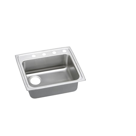 Elkay Lustertone Stainless Steel 25 X 21-1/4 X 6 Single Bowl Top Mount Ada Sink LRADQ252160L3